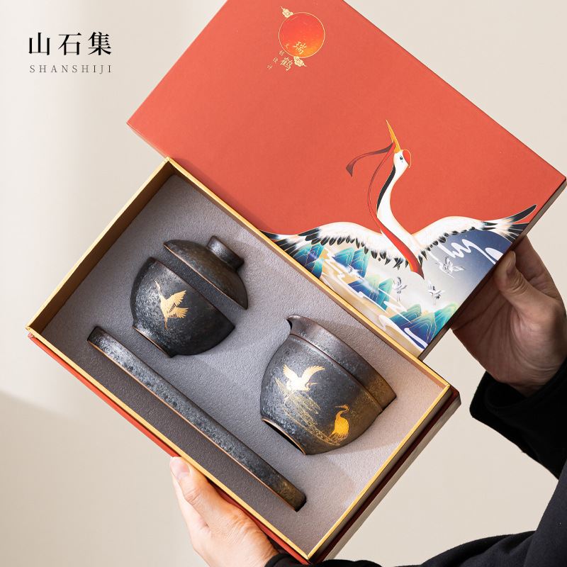 Korean Tea Set - 家庭用ティーポットとカップのセット,トラベルセット,ポータブル屋外バッグ,中国用品,ボウル1個,カップ2個