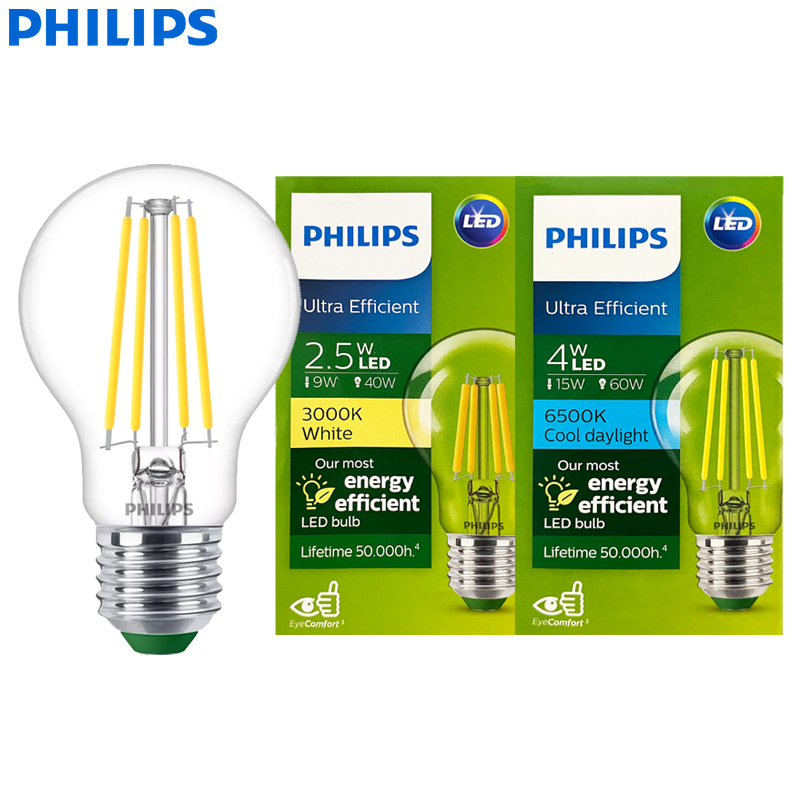 Philips Bulb Led Classic - フィリップス 超高効率LEDフィラメント電球 クリア A60 E27 エジソン口金