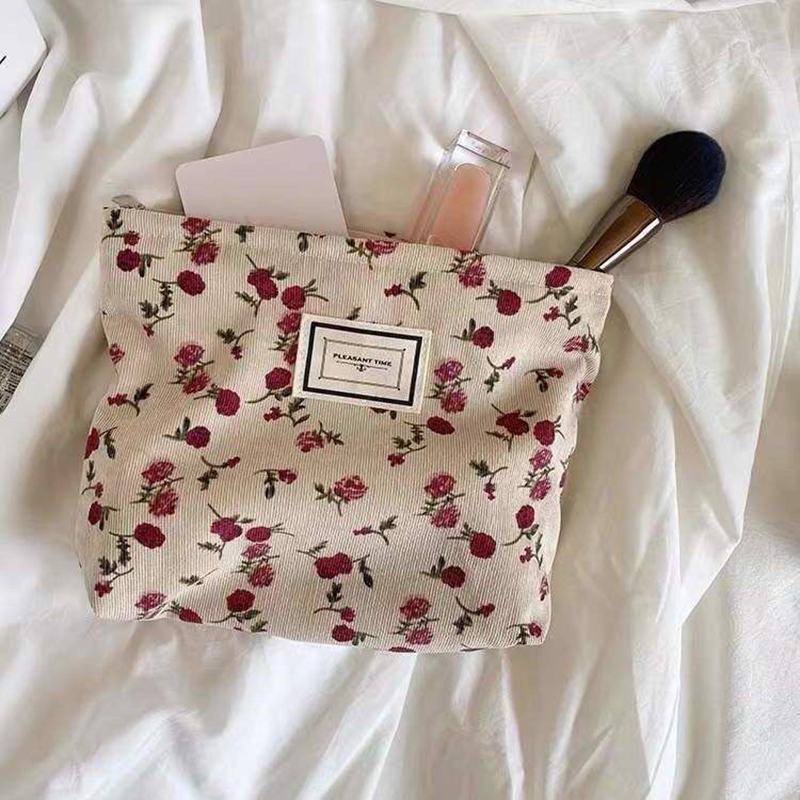 Corduroy-女性のための化粧ポーチ,大きなメイクアップ - Korean Skincare Routine のレビューと価格