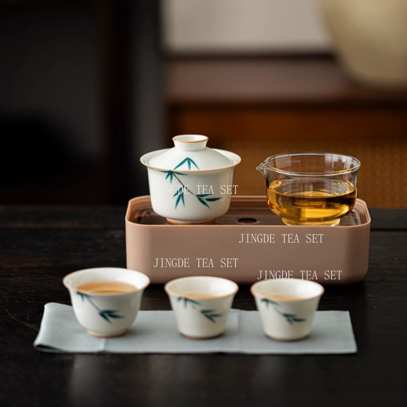 ポータブルセラミックティーポットとカップセット,ブティックセ - Korean Tea Set のレビューと価格