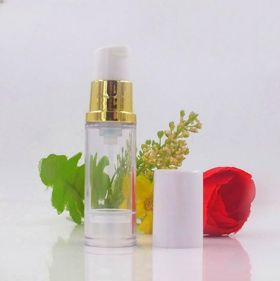 5ML クリアプラスチックエアレスボトル ゴールドポンプ ロ - Essence Serum Toner のレビューと価格