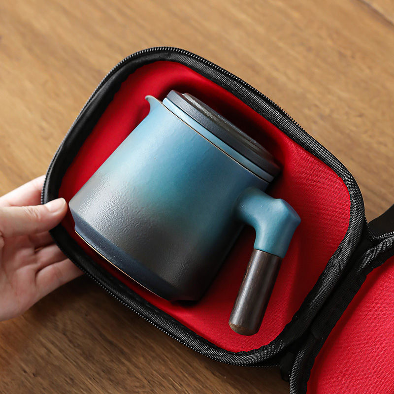 シンプルな1ポット4カップトラベルティーセット、ポータブルカ - Korean Tea Set のレビューと価格