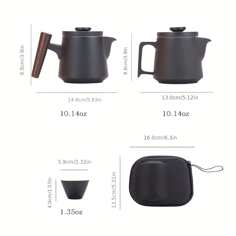 精巧な陶磁器製3ピース旅行用茶器セット、クイックカップ、1ポ - Korean Tea Set のレビューと価格